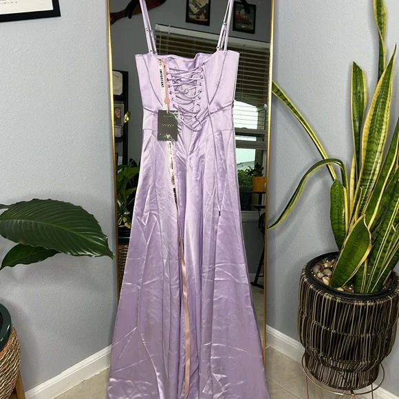chinese dress ladies Anabella Lace Up Maxi Dress – The Dress Room main image 1